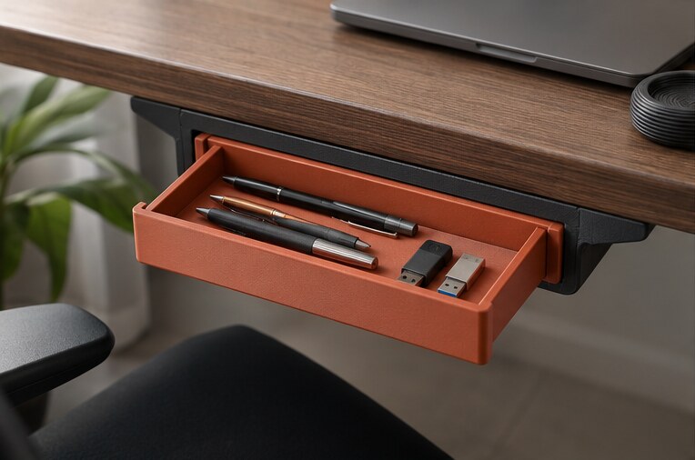 Cajón oculto bajo escritorio Hidden